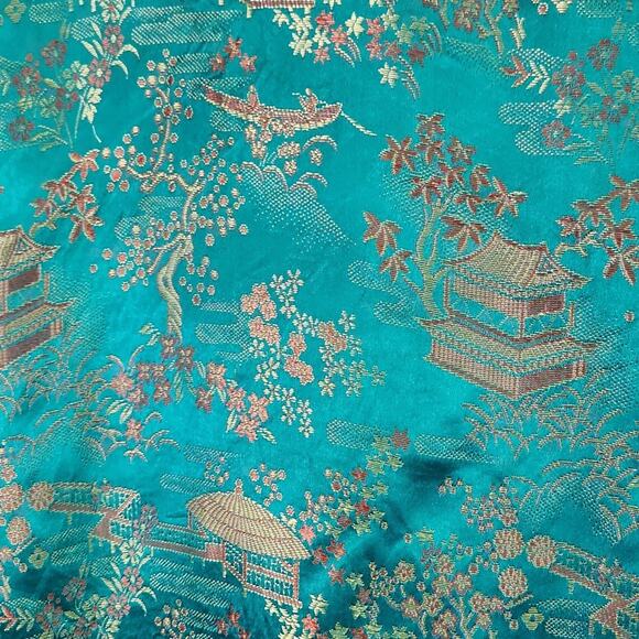 Vintage Peony Brand Shanghai China Robe Coat Size Med Satin Pankou Knot Button - Picture 3 of 11